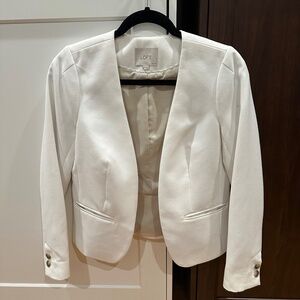 White Ann Taylor Loft Blazer Size 4P